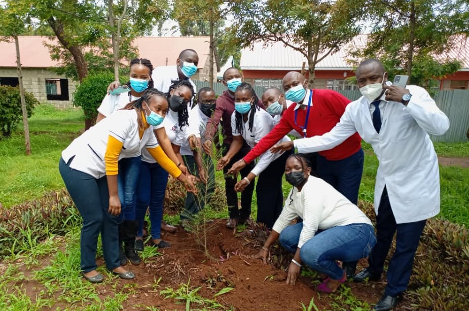 Tree planting exercise at Matuu Level 4 Hospital 