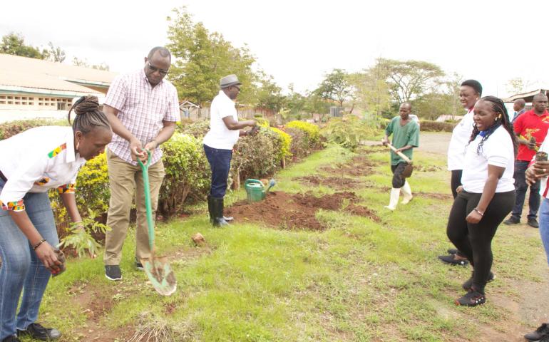 Contributing Towards a Greener Environment - Tree Planting at Matuu Level 4 Hospital